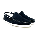 Navy Suede Vela Loafers