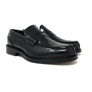 Black Leather Penny Loafers