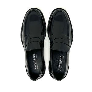 Black Leather Penny Loafers