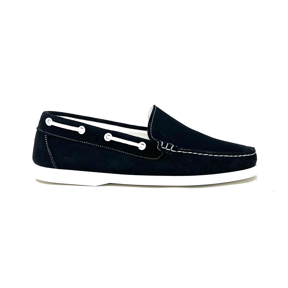 Navy Suede Vela Loafers