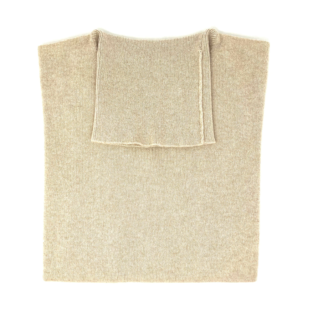 Light Beige Cashmere Rollneck Sweater