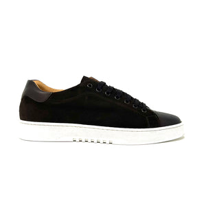 Dark brown Suede Leather Sneakers L1