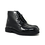 Black polished Derby Boots