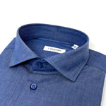 Denim look Blue Cotton Shirt