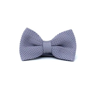 Light Grey Knitted Bow tie