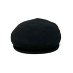 Black Wool Flat Cap