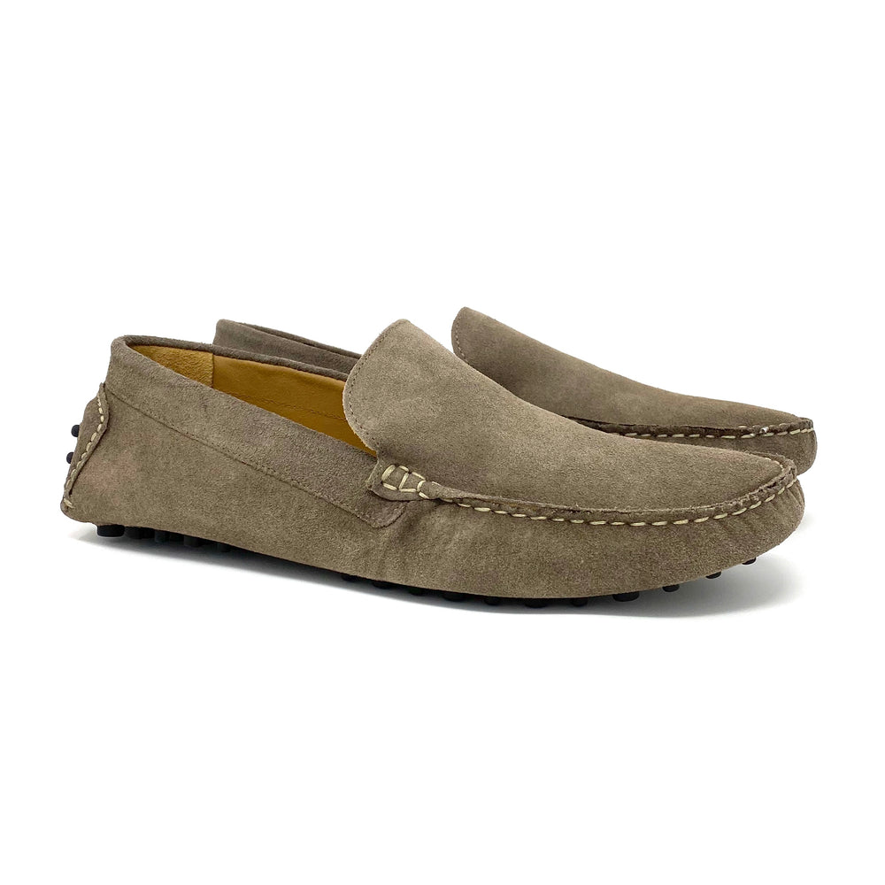 Taupe Suede Loafers