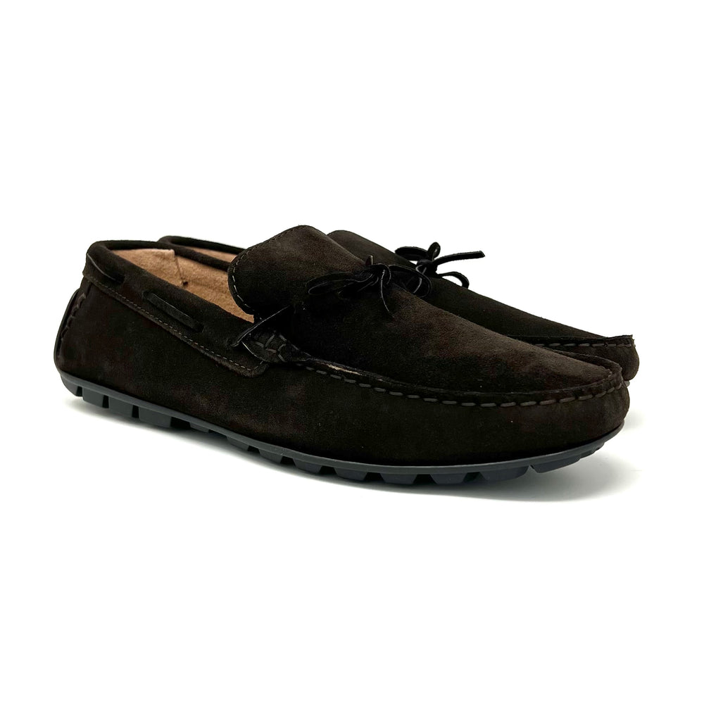 Dark Brown Suede Loafers