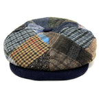 Patchwork Wool Flat Cap