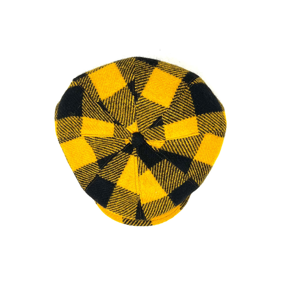 Yellow Wool Flat Cap