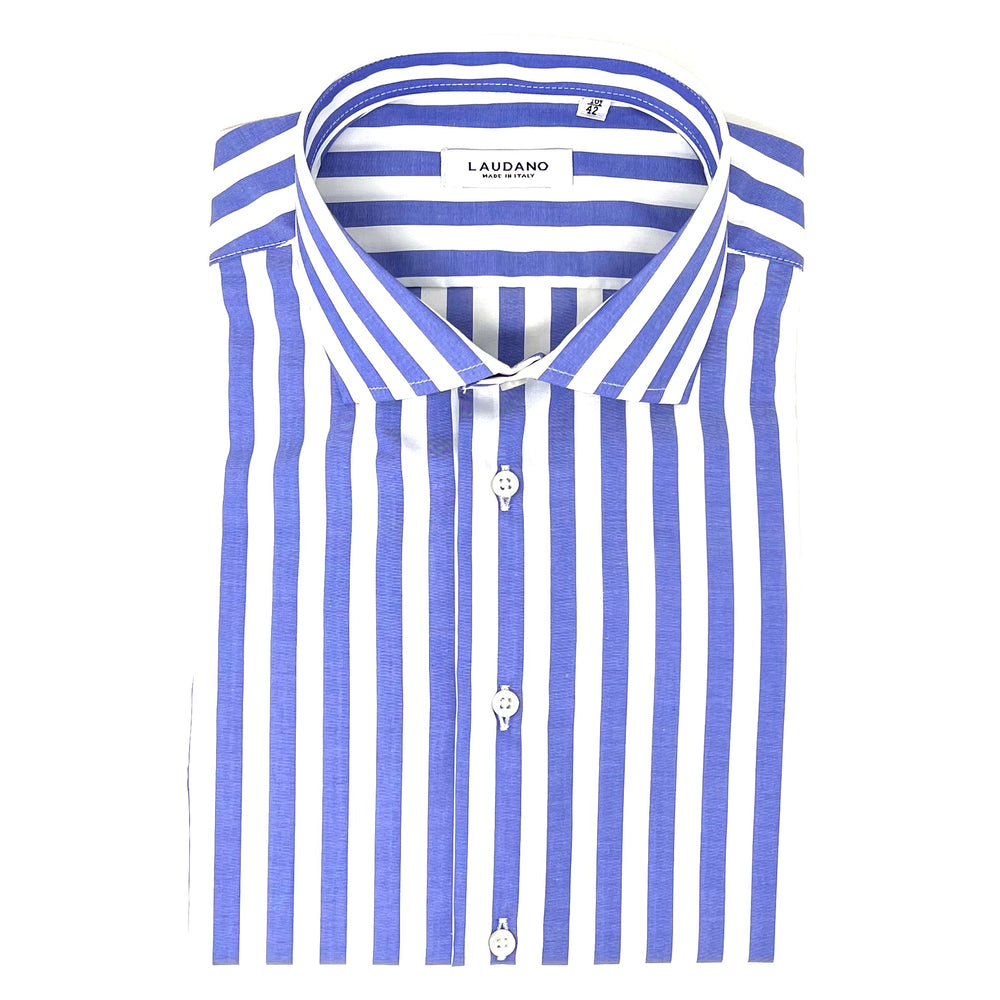 Blue Striped Cotton Shirt