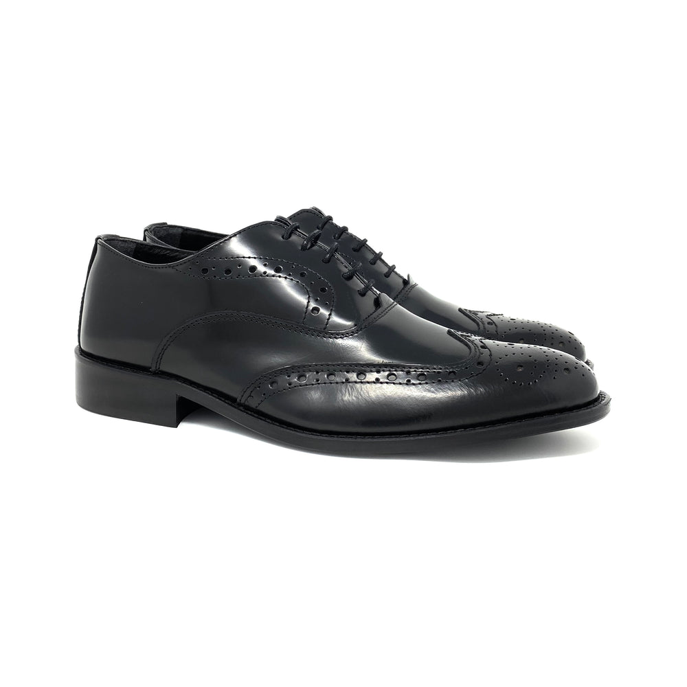 Black Leather Wingtip Brogues