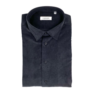 Black Cotton-Corduroy Shirt