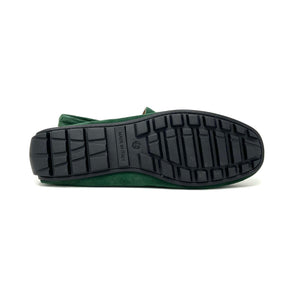 Dark Green Suede Loafers