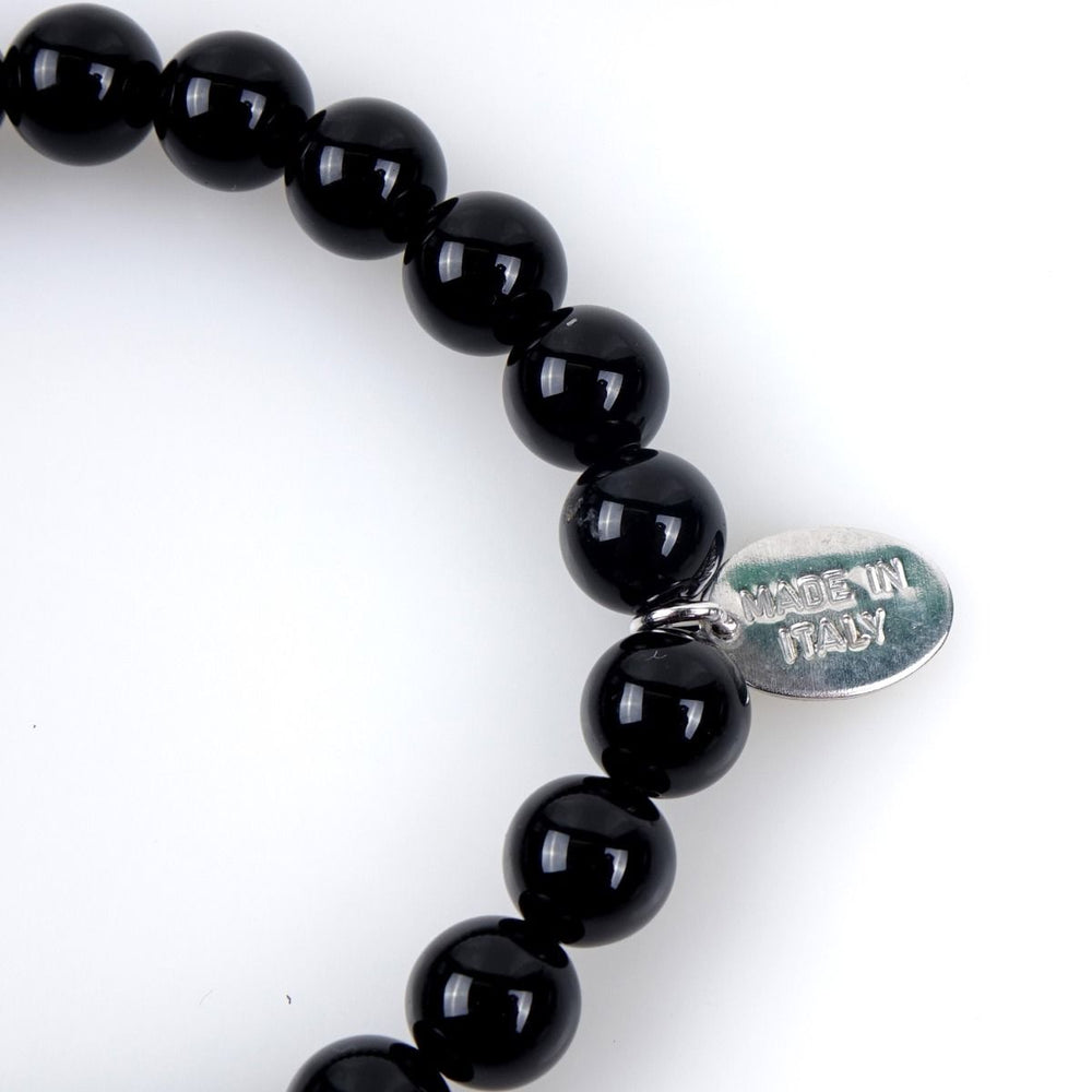 Black Stone Beaded Bracelet