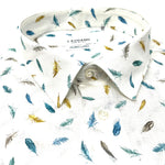 Feather Printed Linen Shirt