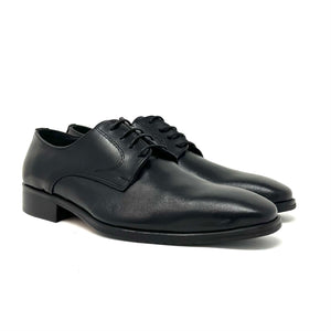 Black Leather Derby Shoes