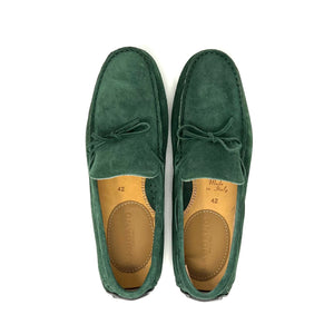 Dark Green Suede Loafers