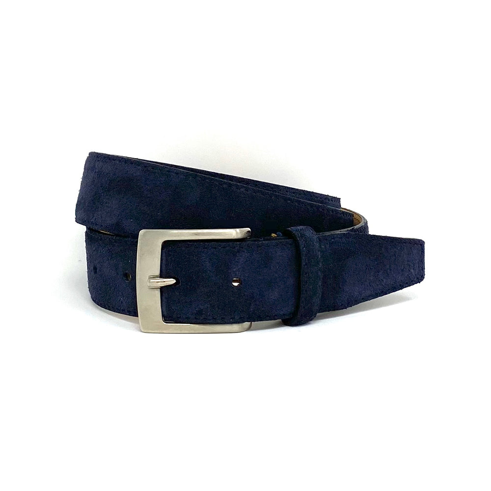 3.5 cm Navy Suede Belt