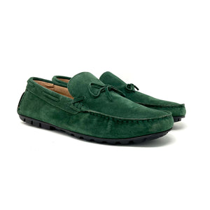 Dark Green Suede Loafers