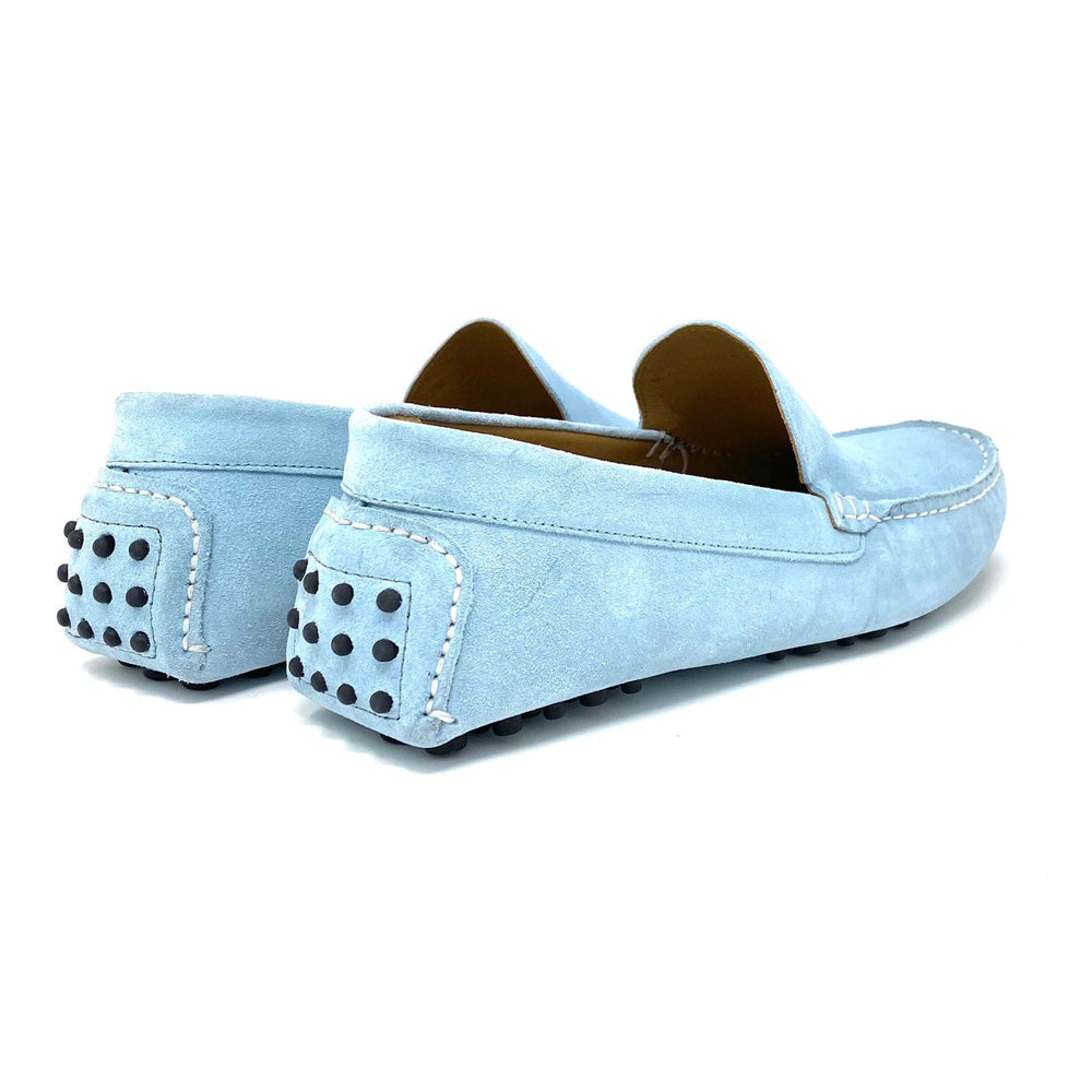 Light Blue Suede Loafers