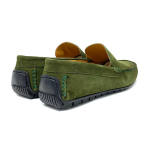 Green Suede Loafers