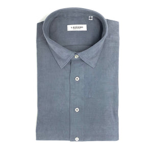 Grey Cotton-Corduroy Shirt