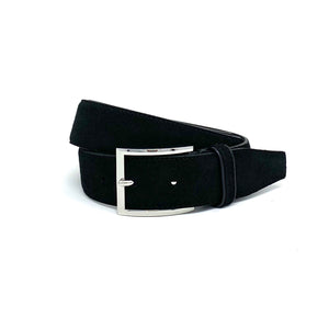 3.5 cm Black Suede Belt