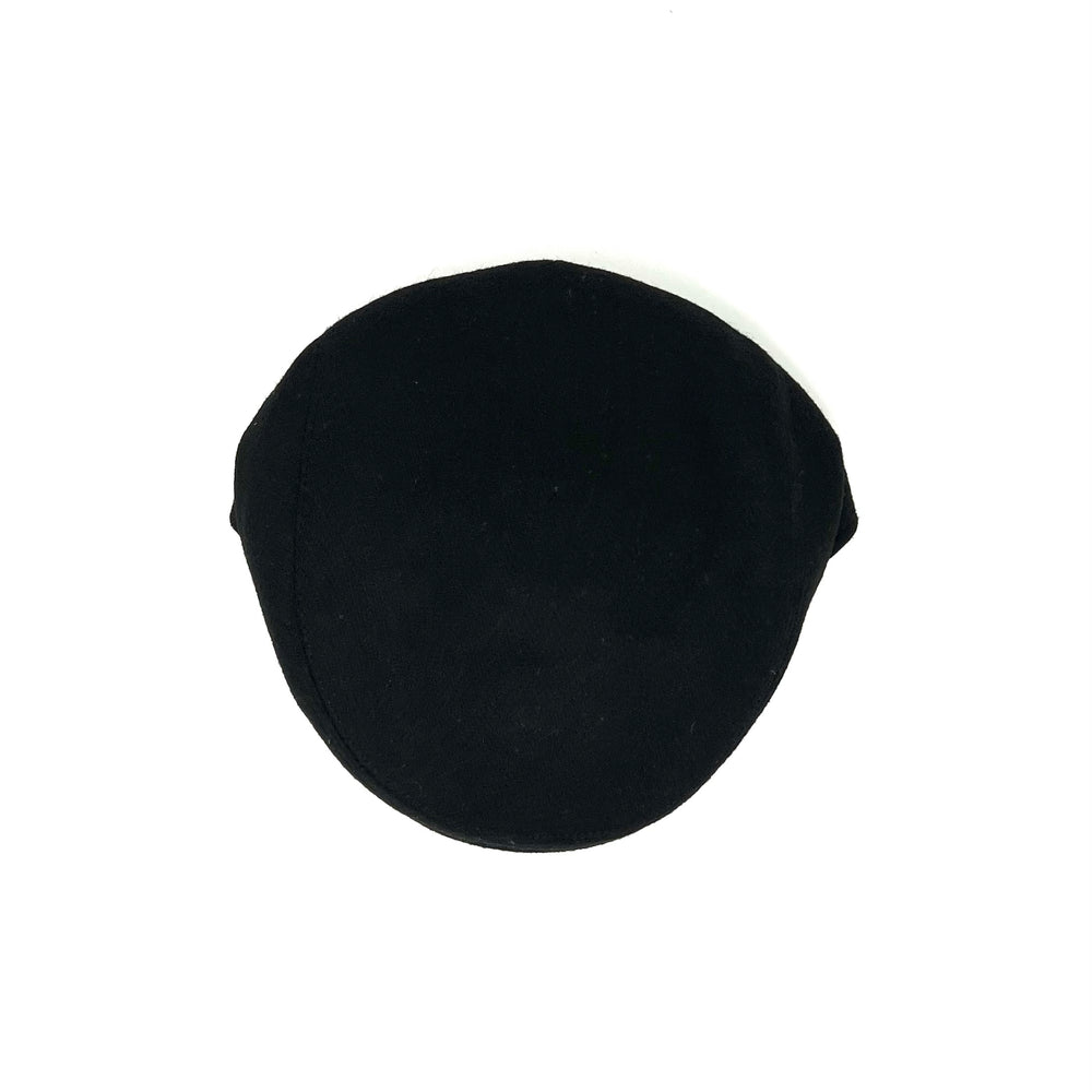 Black Wool Flat Cap