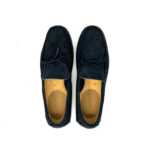 Dark Blue Suede Loafers