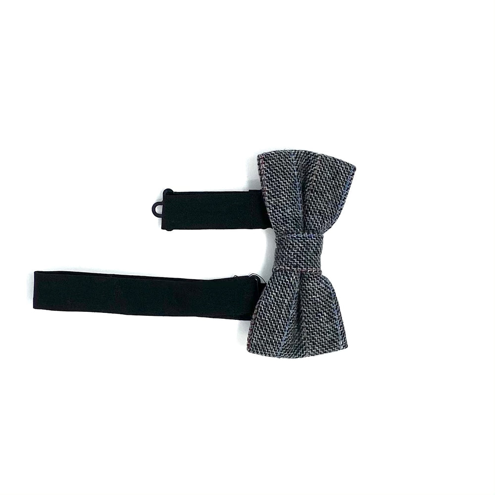 Grey Wool Bow tie