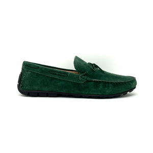 Dark Green Suede Loafers