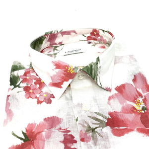 Floral-print Linen Shirt