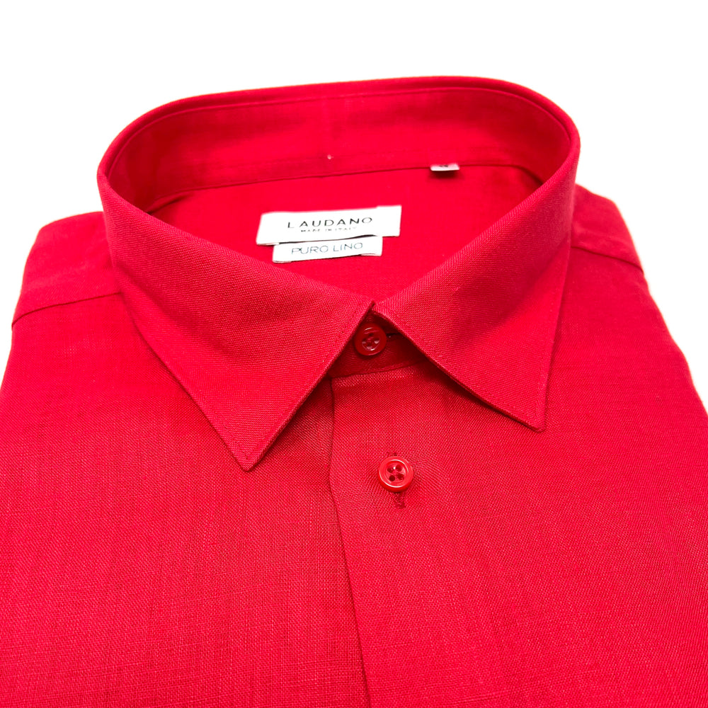 Red Linen Shirt