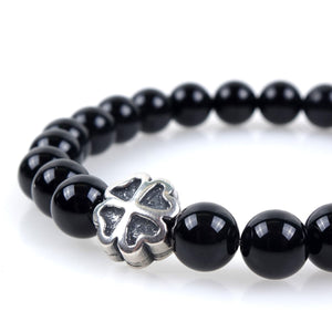 Black Stone Beaded Bracelet