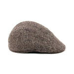 Brown Duckbill Wool Flat Cap