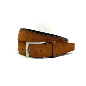 3.5 cm Brown Suede Belt