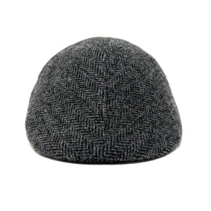 Grey Duckbill Wool Flat Cap