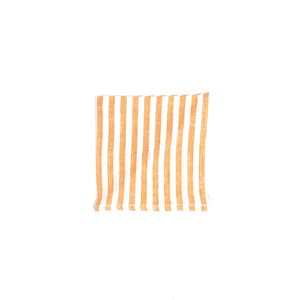 Orange-White Striped Linen Shirt