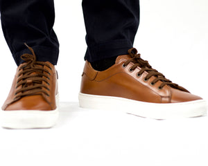 Cognac Leather Sneakers L1