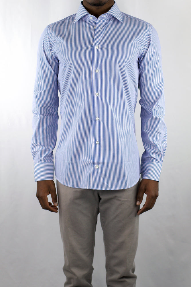 Blue Striped Cotton Shirt