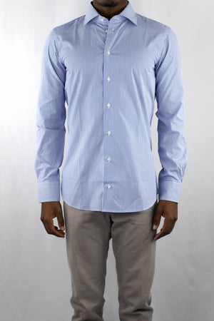 Blue Striped Cotton Shirt