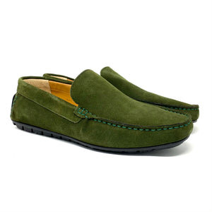 Green Suede Loafers