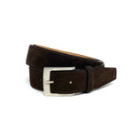 3.5 cm Dark Brown Suede Belt