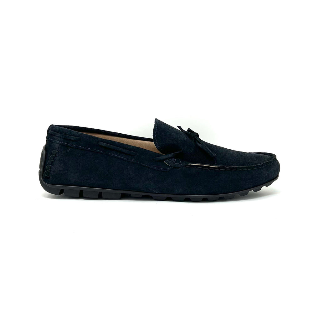 Dark Blue Suede Loafers