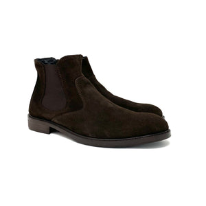 Dark Brown Suede Chelsea Boots