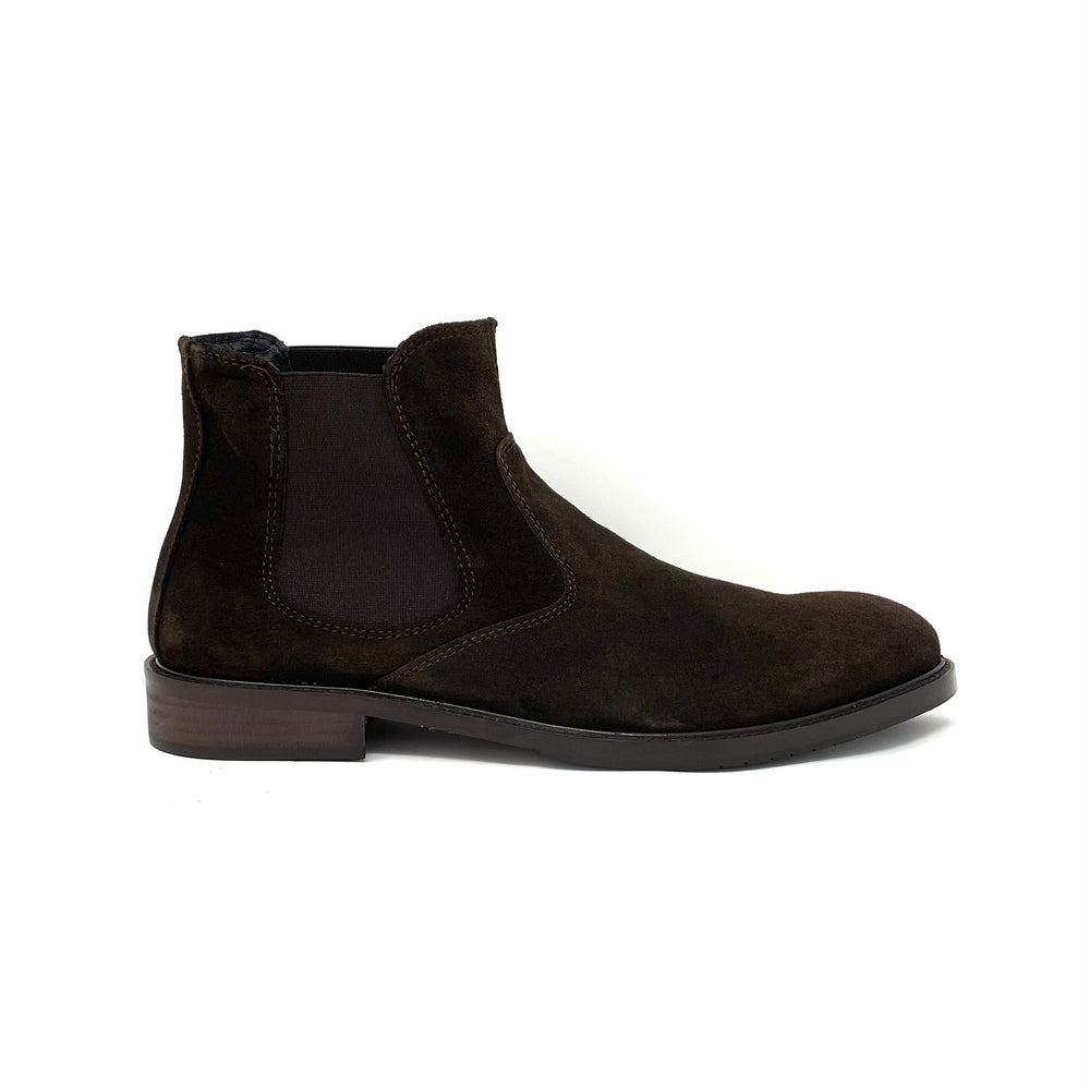 Dark Brown Suede Chelsea Boots