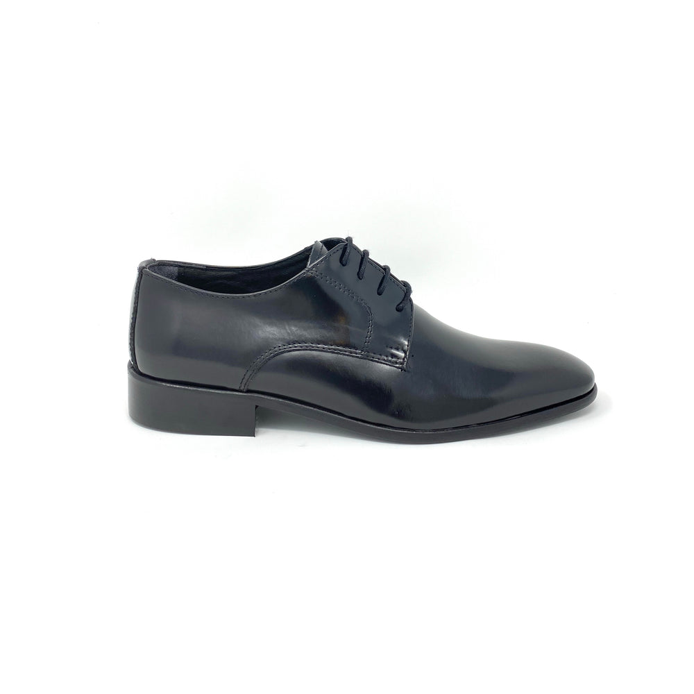 Black Leather Derby Shoes