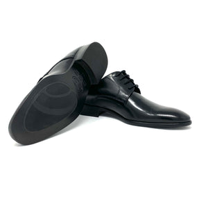 Black Leather Derby Shoes