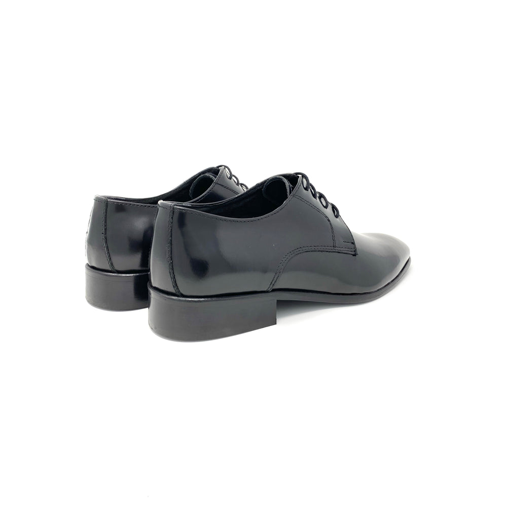 Black Leather Derby Shoes